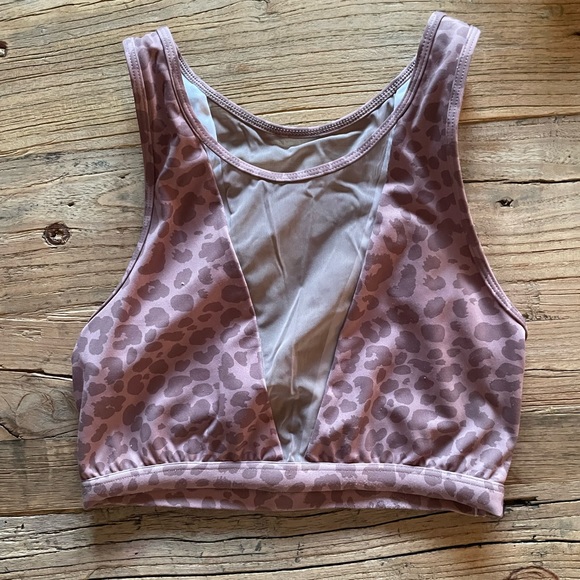 Varely dusky pink cheetah bra. Size M - Picture 3 of 4